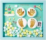 Baby Hand and Footprint Set Baby Picture Photo Frame Footprint for Baby Handprint Kit Keepsake & Frame and kit Frame Footprints Hand Keepsake Baby Photo Frame Frame Handprint kit and Baby fram
