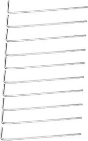 Totority 32Pcs Shaped Iron Tent Stakes Durable Ground Nails for Camping Heavy Duty Garden Pegs with Hook Design for Easy Use Galvanized Surface for Strength and Stability