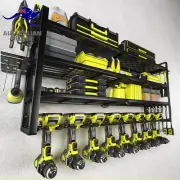 Power Tool Organizer-8 Drill Holder Wall Mount，Tool Organizer and Storage Rack f