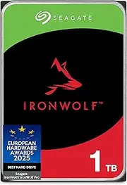 Seagate IronWolf 1TB NAS Internal Hard Drive HDD 3.5 Inch 5400 RPM CMR 64 MB Cache SATA 6 GB/s Silver with Data Rescue Service (ST1000VNZ08)