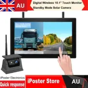 Digital Wireless 10.1" Touch Screen DVR Monitor Standby Mode Solar Backup Camera