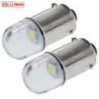 2Pcs 6V 6 Volt BA9S T4W 233 T11 LED Bayonet Side Indicator Light Bulb Lamp White