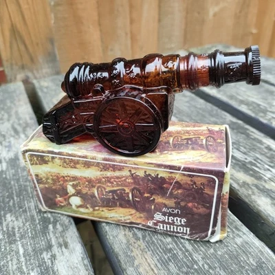 Avon Wild Country Aftershave 60ml Vintage Siege Cannon Full Bottle with Box