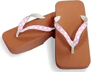Hajime(一歩) [One Step] [Hajime] Geta Geta Clogs, Soft and Water Resistant, Made of Sponge, 10.6 inches (27 cm), BR/Dot x Pink, Dot x Pink (Dot x Pink/27), Dot × Pink, 27.0 cm