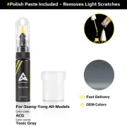 Touch Up Paint For Ssang Yong All Models ACG Tonic Gray With Polish Paste