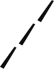 Hoement 3pcs Ebony Wood Guitar Fretboard Replacement Fingerboard for Acoustic Guitar