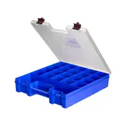 FISCHER PLASTIC 1H150 Ezi-Pak Carry Case Blue With Clear Lid Dimensions: 370(W) X 432(D) X 85(H)mm
