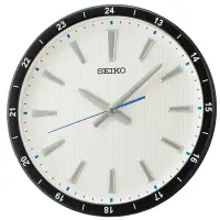 在飛比找Yahoo奇摩購物中心優惠-SEIKO 日本精工 立體時標 滑動式秒針 靜音掛鐘(QXA