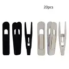 20X Non-Slip Velvet Hangers Clips For Flocked Trouser Coat Clothes Pant Clip Set