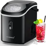 Nugget Ice Maker Countertop, 34Lbs/Day, Portable Sonic Pebble Ice Maker with Sel