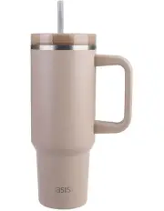 [Oasis] Stainless Steel Double Wall Insulated 'Commuter' Travel Tumbler 1.2L in Latte