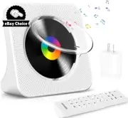 Portable CD Player Bluetooth LED Screen FM Radio USB AUX Remote Compact