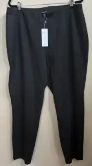 NWT Eileen Fisher Charcoal Gray Melange Tencel Stretch Ponte Pants $208 2X