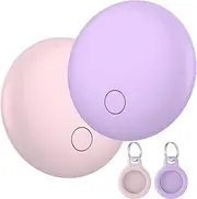 Air Tracker Tag-2 Pack, Item Finder Works with Find My App (iOS Only), Luggage Tracker for bags, Keys, Wallets, Replaceable Batteries Last 1 Year, 100dB Loud Beep, Worldwide Tracking, IP67 Waterproof