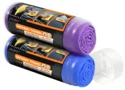 Super Absorbent Car Drying Towels 2 Pack 26x17 Soft Chamois Cloths Blue Purple
