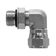 6809-06-08 HYDRAULIC ADAPTER 3/8" MALE BOSS X 1/2" FJ SWIVEL 90 DEGREE