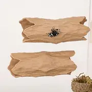 Jumping Spider Hide, Spider Hiding cave, Tree Jumping Spider Climbing Toy with cave, Magnetic Hiding Habitat, 3D Printed, Small Reptile Enclosure Decoration Accessories (Wood Color)