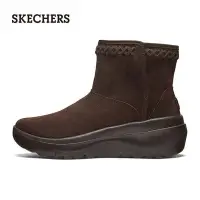在飛比找Yahoo!奇摩拍賣優惠-100原廠％Skechers斯凱奇女鞋一腳套時尚短靴 舒適保