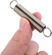 EKOCEV Tension spring Wire diameter 0.8mm 304 Stainless Steel S Hook Round hook Coil Pullback Extension Tension metal Spring wire (Color : 120mm(3pcs), Size : 6mm-Round hook)