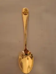 Vintage Royal Crown Solid Brass Baby Spoon 4 3/8" Long :-)