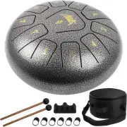 Steel Tongue Drum, AKLOT 10 Inch 11 tes Tank Drum C Key Percussion Steel Drum Ki