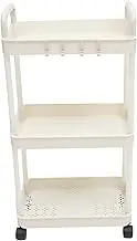 OFFSCH Rolling Storage Cart Trolley Rack for Kitchen Bathroom Living PP Material Easy to Move Utility Organizer for Spice Bottles Toiletries