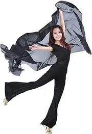 [SHOWYOU TRADING] 250x120cm (8.2ftx3.9ft) 100% Chiffon Scarf Belly Dance Scarf Throwing Yarn Scarf Shawls Veils