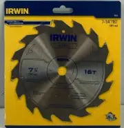 Irwin Classic Series 7 1/4-inch 16 Tooth Framing/Ripping Circular Saw Blade