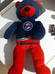Minnesota Twins Bear Plush 15" With Tags Blue Red White Good Stuff MLB