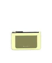 Marni Saffiano Logo Printed Card Case One size Yellow
