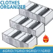 Wardrobe Clothes Organizer Washable Portable Closet Organizer 6/7/9/11 Grids AU