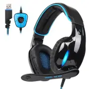 SADES SA902 7.1 USB Surround Sound PC Headsets Over-Ear Gaming Headphones wit...