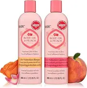 HASK ROSE OIL + PEACH Shampoo and Conditioner Set - Color Protecting for All Hair Types, Sulfate-Free, Paraben-Free, Cruelty-Free - 1 Shampoo and 1 Conditioner