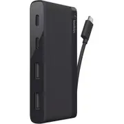 Belkin USB Hub - USB Type C - 640 MB/s - Notebook, Keyboard, Mouse, Flash Drive, Printer - External - Black - 4 Total USB Port(s) - 4 USB 3.0 Port(s)
