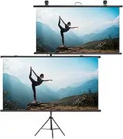 Namolit Projector Screen 4:3 Video Projection Screen Wall-Mountable and Stand-Compatible for Home Theater Office Movies