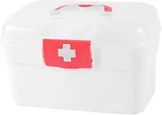 JAYIOLA Medical Box First Aid Box Emergency Storage Box Small Medicine Box Medical Case Hiking, L