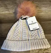 NWT SmartWool Women's Lodge Girl Beanie, Rainbow Donegal-Canyon Rose