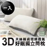 在飛比找Yahoo奇摩購物中心優惠-【HOYACASA 】3D天絲親膚透氣好眠獨立筒枕-一入