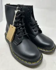 Dr. Martens 1460 Smooth Black Boots Women Size 6 (Q601) Uk 4 Men's 5