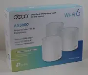 TP-Link Deco AX5000 Whole Home Dual-Band Mesh Wi-Fi 6 System 3-Pack SEALED NEW
