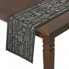 Jaclyn Smith Christmas Holiday Phrases Word Toss Green Table Runner 13x72"