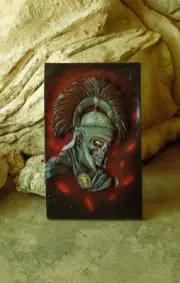 Wooden Roman Centurion Wall Art - 3D Undead Warrior - Historical Decor Gift