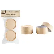 10 x Round Paper Boxes Brown Colour Party Jewellry Gift Packaging Box DIY Craft