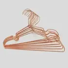 Rose Gold 32cm Glassy Metal Wire Children Coat Top Clothes Hangers Storage 30PCS