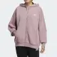 【adidas 愛迪達】Word Fz Hoodie 女 連帽外套 運動 休閒 舒適 寬版 落肩 時尚 紫(HM2811)