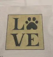 needlepoint canvas handpainted, Love pillow