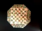 15'' Marble Chess Coffee Table Top Seashell a Unique Inlay Art Garden Decor Gift