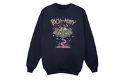 Rick And Morty Mens Pink Spaceship Sweatshirt (Navy Blue) - UTBI43696