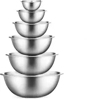 Finedine Stainless Steel Mixing Bowls Set for Kitchen, Dishwasher Safe Nesting B