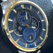 Citizen Calendrier Dual Tone Moonphase Men's Watch Eco-Drive BU0054-52L